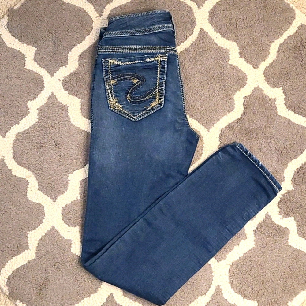 Unique Silver Suki Mid Pencil Skinny Joga Jeans
